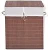 Image de vidaXL Panier à linge rectangulaire Bambou Marron