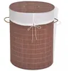 Image de vidaXL Panier à linge ovale Bambou Marron