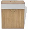 Image de vidaXL Panier à linge rectangulaire Bambou Naturel