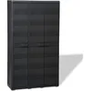 Image de vidaXL Armoire de rangement de jardin avec 4 étagères Noir