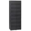 Image de Armoire de rangement - vidaXL - Noir - 3 étagères - Extérieur - Meuble de jardin