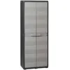 Image de vidaXL Armoire de rangement de jardin avec 3 étagères Noir et gris