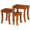 Image de vidaXL Table gigogne 3 pcs Bois massif dacacia 50x35x50 cm Marron