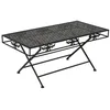 Image de vidaXL Table basse pliante Style vintage Métal 100 x 50 x 45 cm Noir