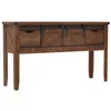 Image de vidaXL Table console Bois massif de sapin 131 x 355 x 75 cm Marron