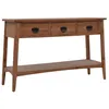 Image de vidaXL Table console bois de sapin massif 126 x 40 x 775 cm Marron