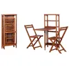 Image de Mobilier de bistro - vidaXL - 3 pcs - Bois dacacia massif - Pliable - Multifonctionnel
