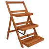 Image de vidaXL Support de jardinière à 3 niveaux 50x63x80 cm Acacia solide 43994
