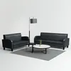 Image de Ensemble de canapés - vidaXL - 2 pcs - Cuir synthétique - Noir - Confort moelleux