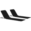 Image de Set de 2 tapis de plage pliables - Noir - 160 x 53 x 47 cm