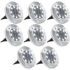 Image de vidaXL 8x Lampe Solaire de Sol Lumières LED Blanc Luminaire Éclairage Jardin 44416