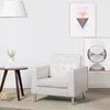 Image de vidaXL Fauteuil avec Revêtement Velours Blanc Salle de Séjour Chaise de Salon 247019