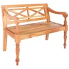 Image de vidaXL Banc Batavia 98 cm Bois dacajou massif Marron clair