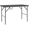 Image de vidaXL Table de jardin pliante Marron 120x60x74cm PEHD Aspect de rotin