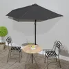 Image de vidaXL Parasol de balcon et mât en aluminium Anthracite 270x144cm Demi 44589