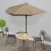 Image de vidaXL Parasol de balcon avec mât en aluminium Taupe 270x144 cm Demi 44590