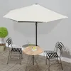 Image de vidaXL Parasol Extérieur Mât Aluminium 300x155 cm Sable Jardin Plage Terrasse 44591