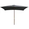 Image de vidaXL Parasol Extérieur Mât Bois 200x300 cm Anthracite Jardin Plage Terrasse 44513