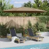 Image de vidaXL Parasol dExtérieur avec Mât en Bois Pare-soleil de Patio Abri de Soleil Parasol de Plage Jardin Terrasse Balcon 44530