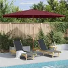 Image de vidaXL Parasol dExtérieur avec Mât en Bois Pare-soleil de Patio Abri de Soleil Parasol de Plage Jardin Terrasse Balcon 44531