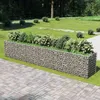 Image de vidaXL Lit Surélevé à Gabion Acier Galvanisé Argenté 540x90x100 cm Jardinière 143554