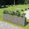 Image de vidaXL Lit surélevé à gabion Acier galvanisé 360x50x100 cm