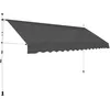 Image de Auvent rétractable - vidaXL - 400 cm - Anthracite - Manuel - Résistant aux intempéries