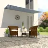 Image de vidaXL Auvent Rétractable 300x150 cm Bleu et Blanc Store Abri Soleil Jardin 143749
