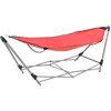 Image de vidaXL Hamac avec support pliable Rouge