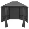 Image de vidaXL Chapiteau tente de jardin avec rideaux Hexagonal 360 x 265 cm