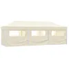 Image de vidaXL Tente de Réception Pliable 8 Parois Blanc Cassé Chapiteau de Jardin 44976