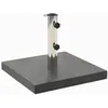 Image de Socle de parasol - vidaXL - 45065 - Granit 285 kg - Carré Noir - Dimensions 45x45x5 cm