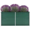Image de vidaXL Lit surélevé de jardin Acier galvanisé 160x40x77 cm Vert