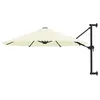 Image de vidaXL Parasol Mural avec Mât Métallique 300 cm Sable Balcon Jardin Terrasse 44863