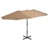 Image de vidaXL Parasol dExtérieur et Poteau en Aluminium Pare-soleil de Patio Abri de Soleil Parasol de Terrasse Extérieur 460 44870