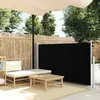 Image de vidaXL Auvent Latéral Rétractable 120x300cm Noir Jardin Balcon Brise-vue Store 45359