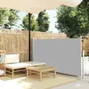 Image de vidaXL Auvent Latéral Rétractable 120x300 cm Gris Brise-vue Store Abri Balcon 45363