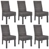 Image de vidaXL 6x Chaise de Salle à Manger Rotin Kubu Bois de Manguier Dîner Cuisine 275468