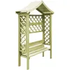 Image de vidaXL Pergola de jardin avec toit et banc Bois de pin imprégné