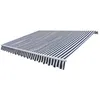 Image de Auvent pliable - vidaXL - 400 cm - Bleu/blanc - Aluminium - Résistant aux intempéries