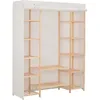 Image de vidaXL Garde-robe Blanc 135 x 40 x 170 cm Tissu
