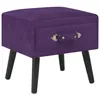 Image de Table de chevet - VIDAXL - Violet foncé - 40x35x40 cm - Velours