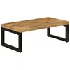 Image de vidaXL Table basse 100x50x35 cm Bois de manguier solide et acier
