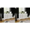 Image de vidaXL Cache-radiateurs 2 pcs Blanc MDF 152 cm