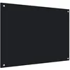 Image de Dosseret de cuisine - VIDAXL - Noir - 80x60 cm - Verre trempé - Protection anti-éclaboussures
