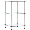 Image de vidaXL Étagère 3 niveaux Transparent 40x40x67 cm Verre trempé 249504