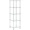Image de vidaXL Étagère 5 niveaux Transparent 40x40x130 cm Verre trempé 249506
