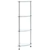 Image de vidaXL Étagère à 4 niveaux Transparent 30x30x100 cm Verre trempé