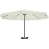 Image de vidaXL Parasol de Jardin Aluminium Blanc 500 cm Pare Soleil Terrasse Plage 40301