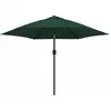 Image de vidaXL Parasol vert 3 m mât en acier 40769